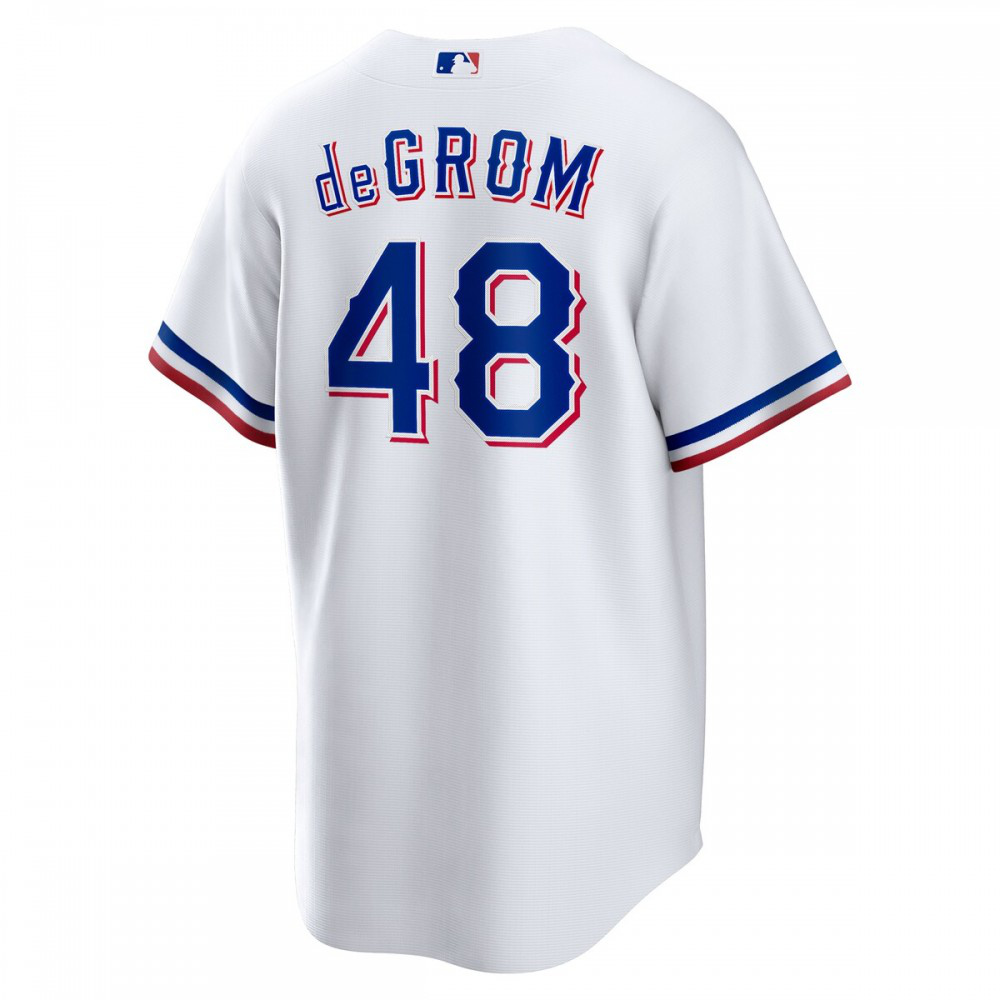 Jacob deGrom Texas Rangers Home Replica Player Jersey - White-Pro Kit Vault | Brand New 26/27 Sports Jerseys